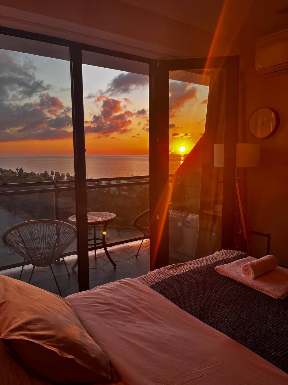 Studio apartment in Orbi Beach Tower with a view of the sea